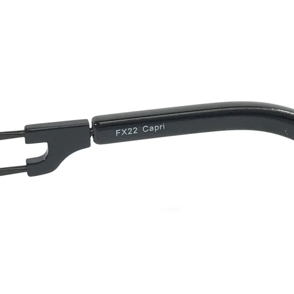 Flexure by Capri Eyeglasses Frames FX22 Black Rectangle Half Rim 55-19-140